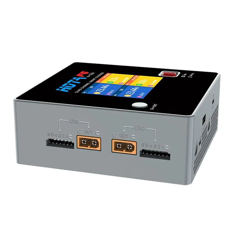 HOTA F6 4 Channel 250Wx4 15Ax4 Smart Battery Charger for 1-6S LiPo Batteries - Fast Charging for RC Cars, Drones, and Airplanes - Perfect for Hobbyists and Professionals