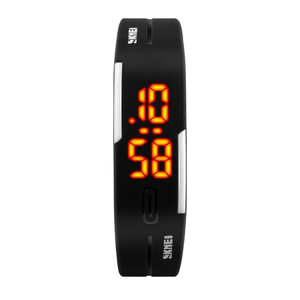 TONSHEN Unisex Minimalist Digital Sports Watch - Waterproof LED Light Running Watch with Rubber Band, Plastic Case - Perfect for Outdoor Activities, Jogging, Gym & Daily Use (Multiple Colors)