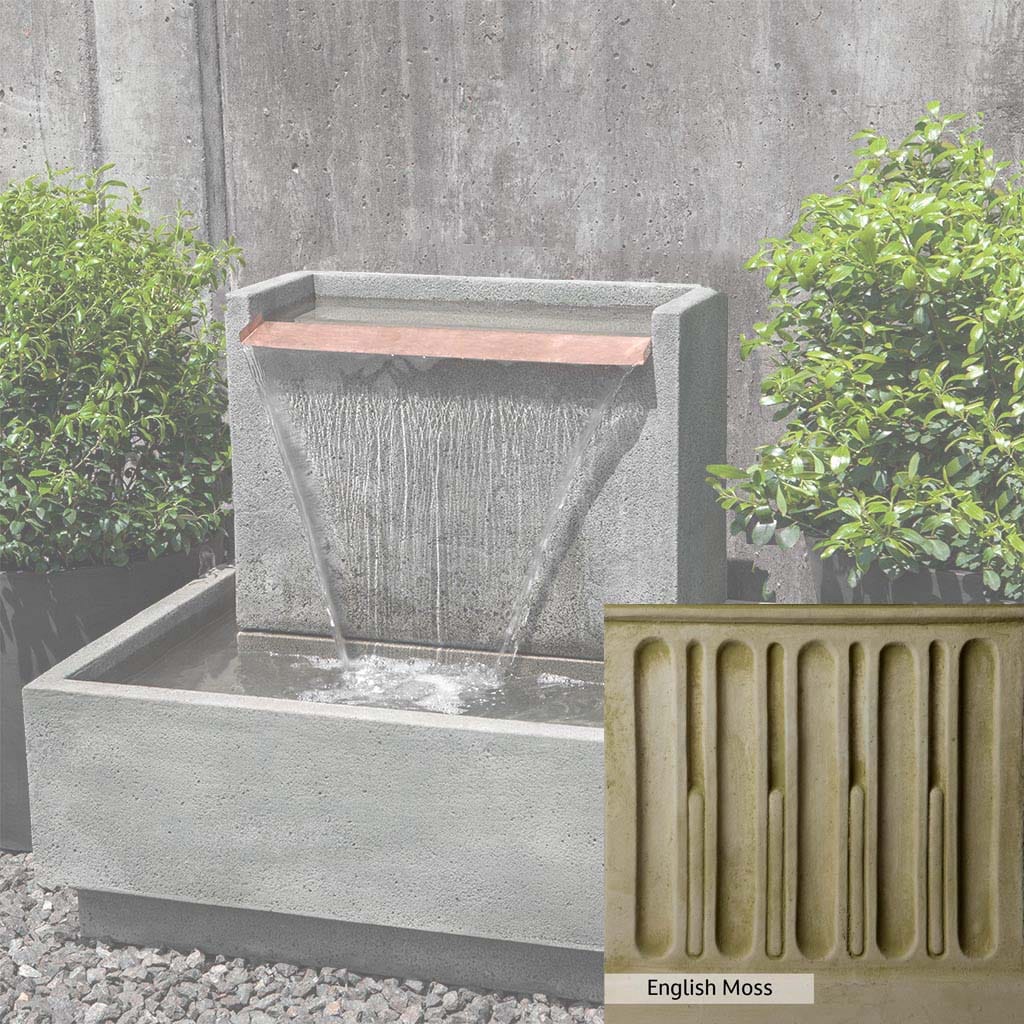 Campania International Falling Water Fountain II - Outdoor Garden Waterfall Feature for Patio, Yard, and Landscape Decor | Relaxing Water Sounds for Backyard Oasis