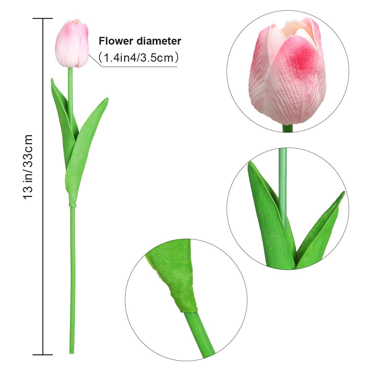 30 Pcs Real Touch Artificial Tulip Flowers - Fake Latex Tulips for Spring Home Decor, Wedding & Party Decorations (Pink) | Perfect for Centerpieces, Table Arrangements & DIY Floral Projects