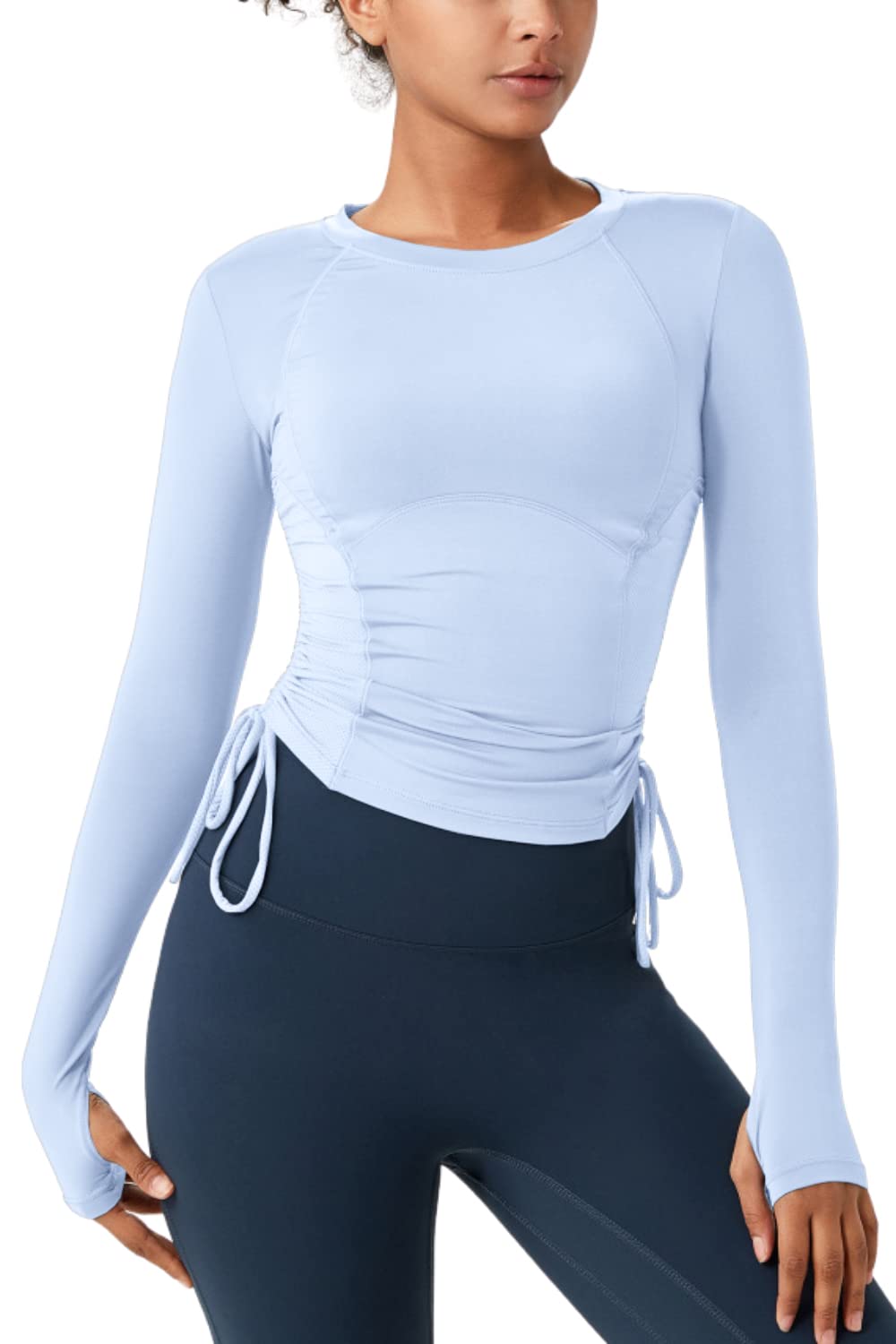 Almaree Women's Workout Tops - Long Sleeve Athletic Shirts with Thumb Holes for Yoga, Gym & Running | Moisture-Wicking & Comfortable Fitness Apparel