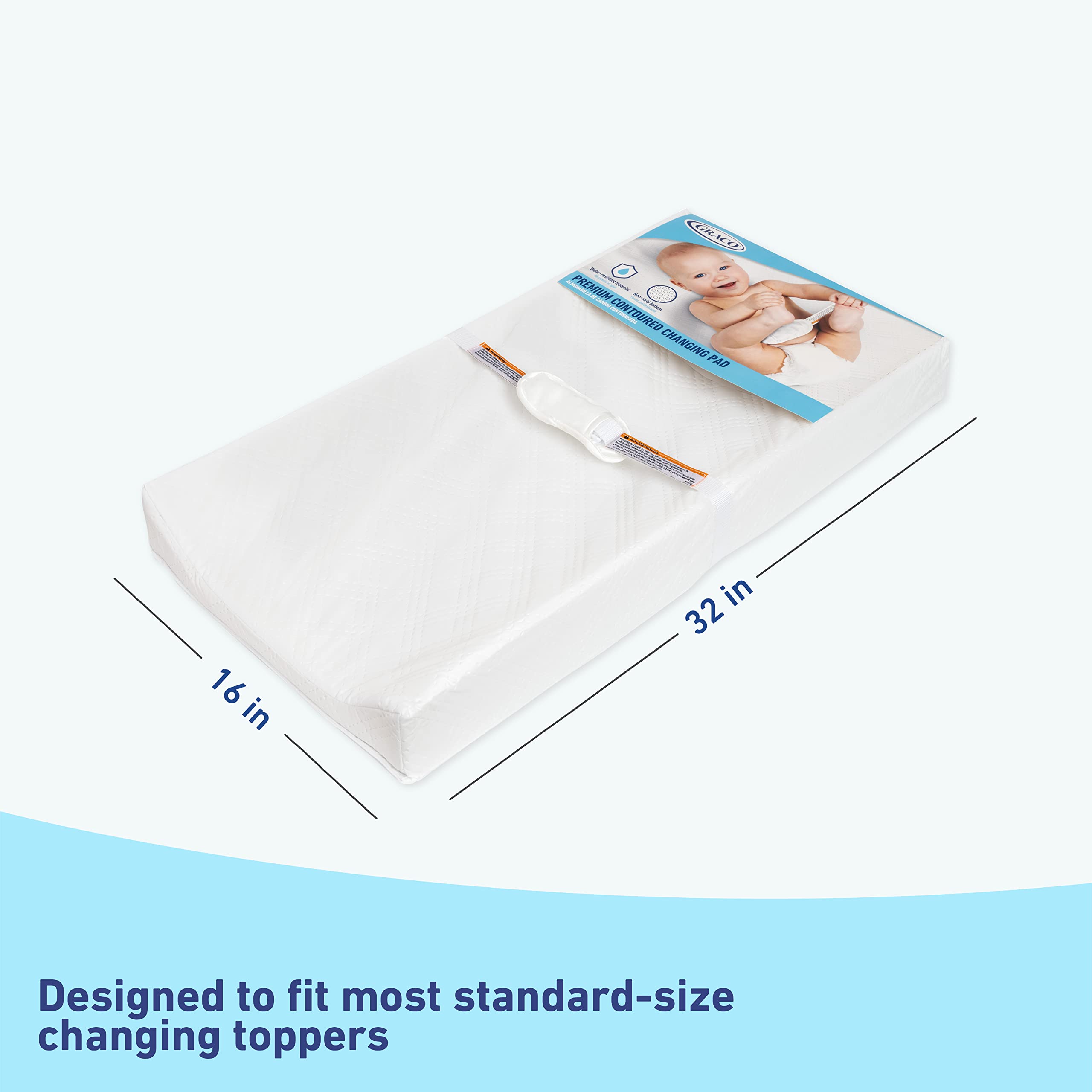 Graco Premium Nursery Essentials Starter Pack – 2-Piece Baby Nursery Bundle with GREENGUARD Gold Certified Crib Mattress & Changing Pad | Formaldehyde Free, Non-Toxic | Perfect for Newborns & Toddlers | Nursery, Daycare & Home Use