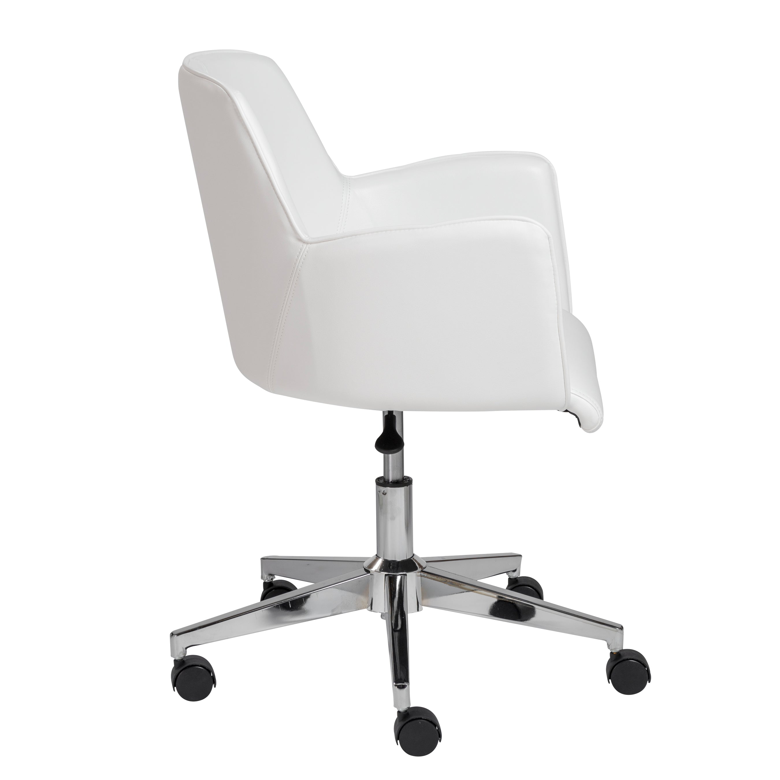 Sunny Pro Ergonomic Office Chair with Chrome Base - Adjustable Height & Lumbar Support for Home & Office Workspaces