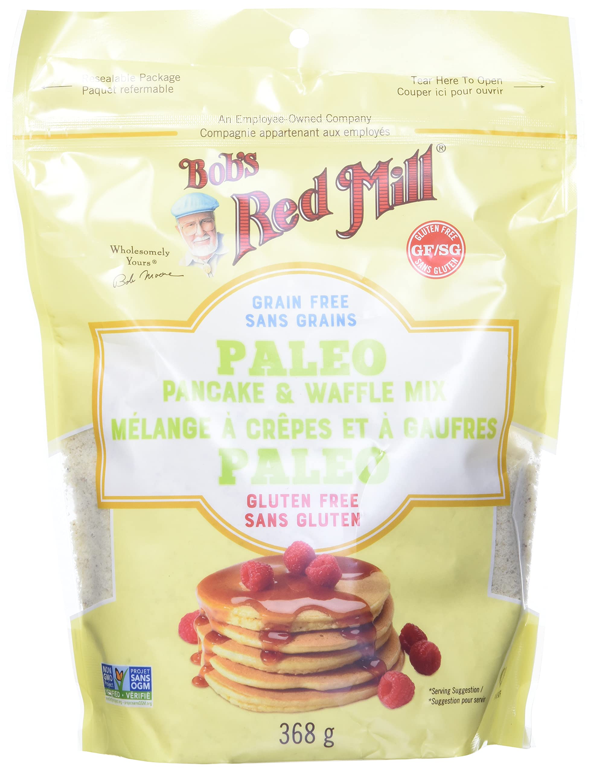 Bob's Red Mill Paleo Pancake & Waffle Mix - Gluten Free, Grain Free, 13 oz (368g) - Easy Breakfast Solution for Keto & Paleo Diets - Perfect for Pancakes, Waffles & Quick Morning Meals