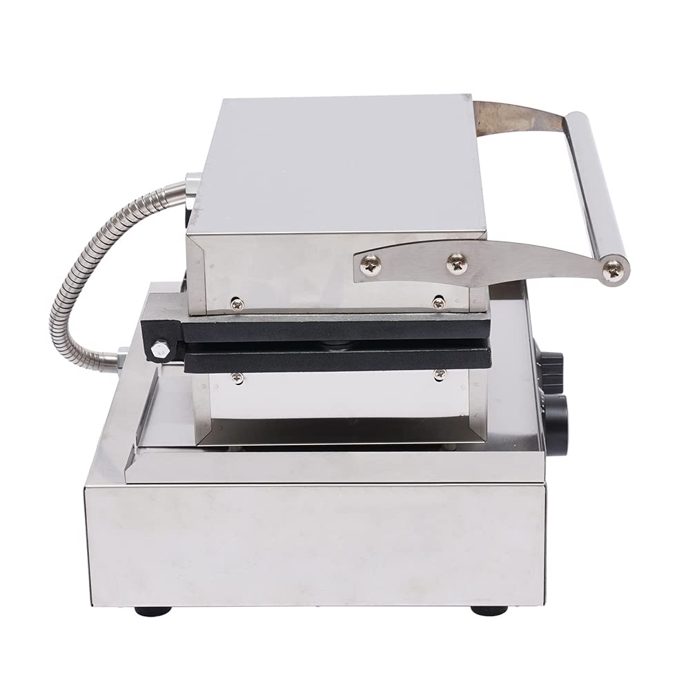 Commercial Waffle Maker Machine 110V 1.6KW - Stainless Steel Electric Hot Dog Shaped Waffle Iron & Takoyaki Maker for Pancakes, Tea Shops, Fast Food Restaurants - Perfect for Breakfast Cafes, Street Food Vendors, and Home Kitchens