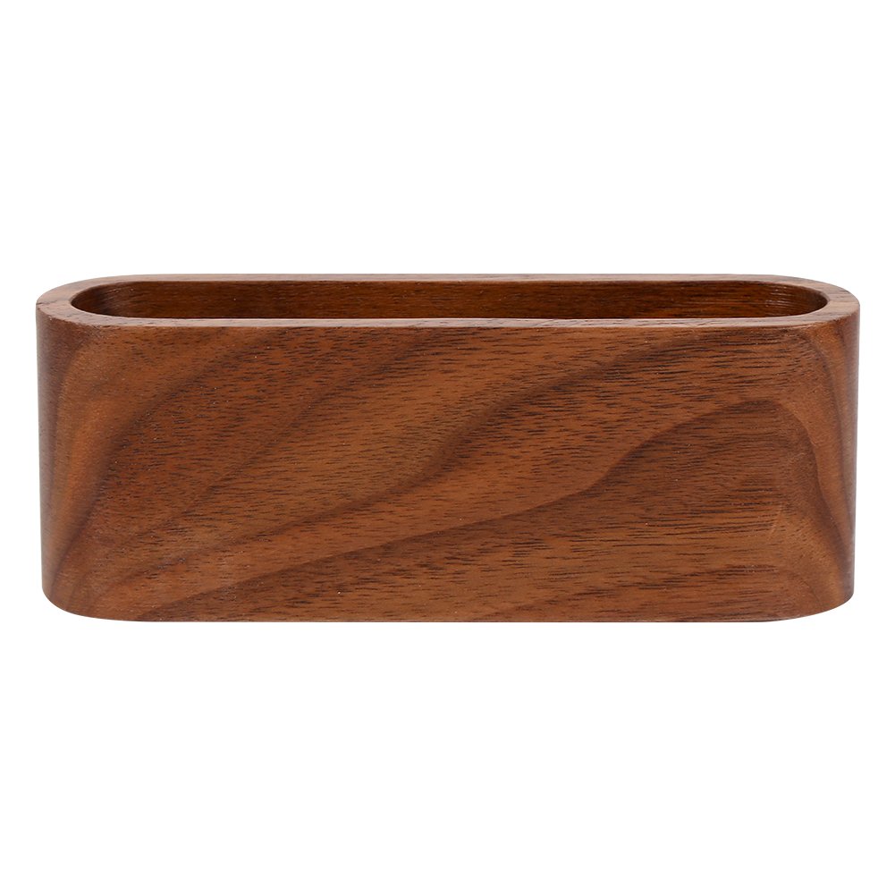 CHICIRIS Walnut Wood Business Card Holder - Elegant Office Desk Organizer, Wooden Name Card Display Case, Desktop Decorative Gift for Professionals (Brown) - Perfect for Corporate Gifts, Executive Desks & Reception Areas