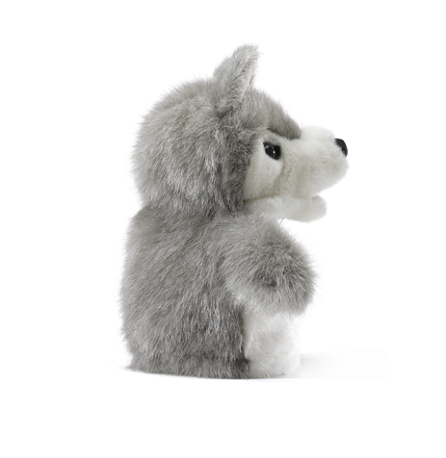 Folkmanis Little Wolf Hand Puppet - Realistic Plush Animal Puppet for Kids, Storytelling, and Educational Play | Perfect for Imaginative Play, Puppet Shows, and Classroom Activities