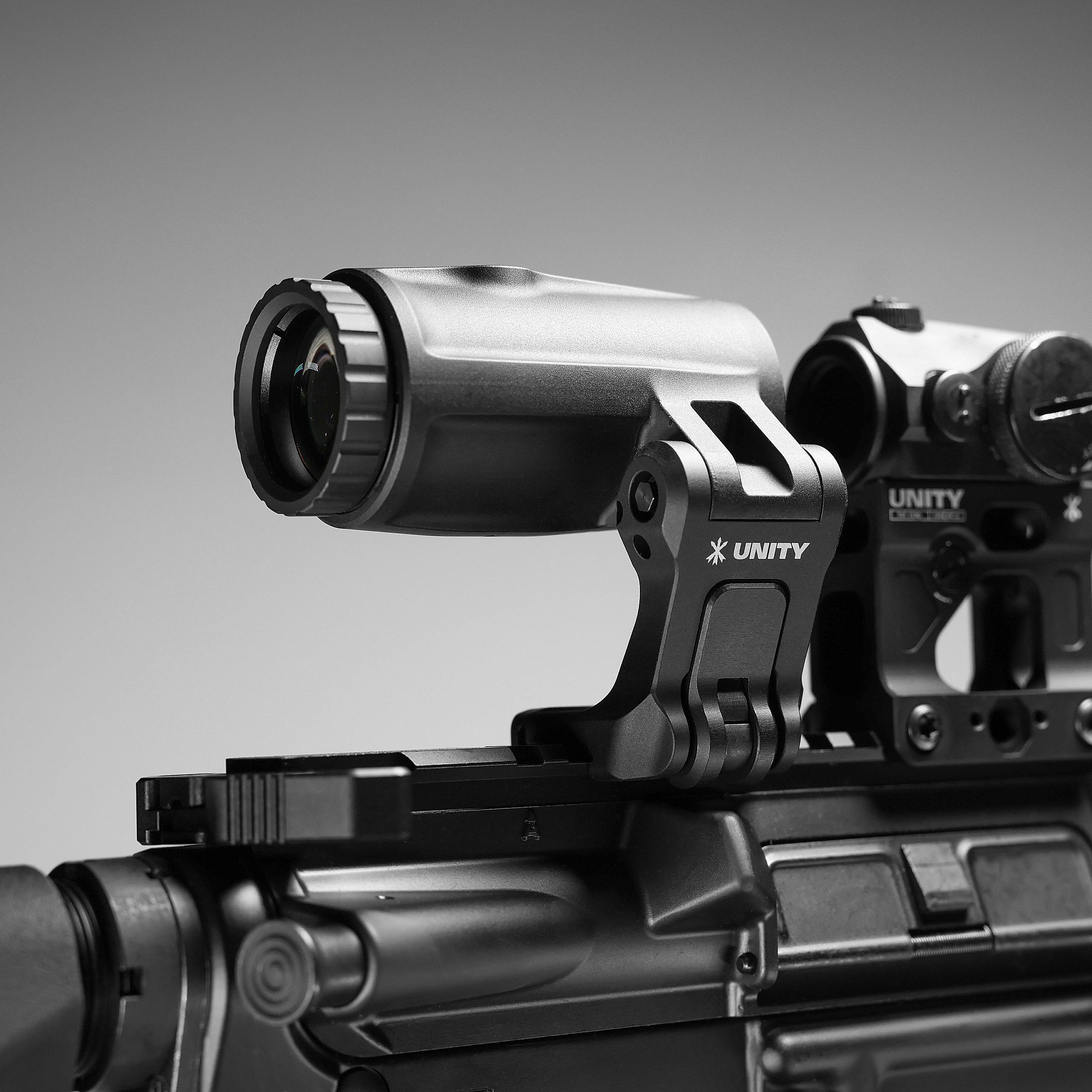Unity Tactical FAST FTC 4X Magnifier - Red Dot Sight Compatible Scope for AR-15 & Rifle Accessories | Perfect for Hunting, Tactical Training & Home Defense