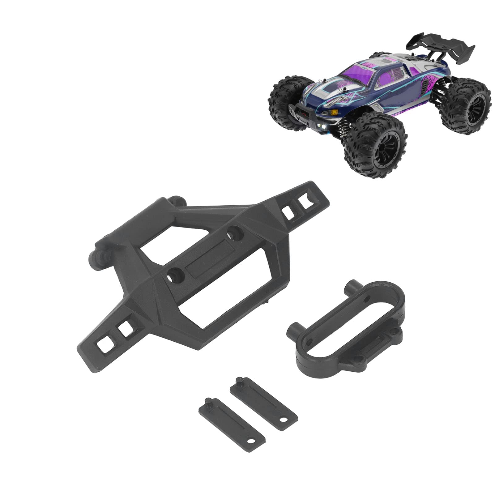 VBESTLIFE 1/16 Scale RC Car Front Bumper Set - Durable PA Plastic Replacement Bumper for SCY 16101 & 16102 Models (Black) - Perfect for Off-Road Racing, Bashing & RC Car Upgrades