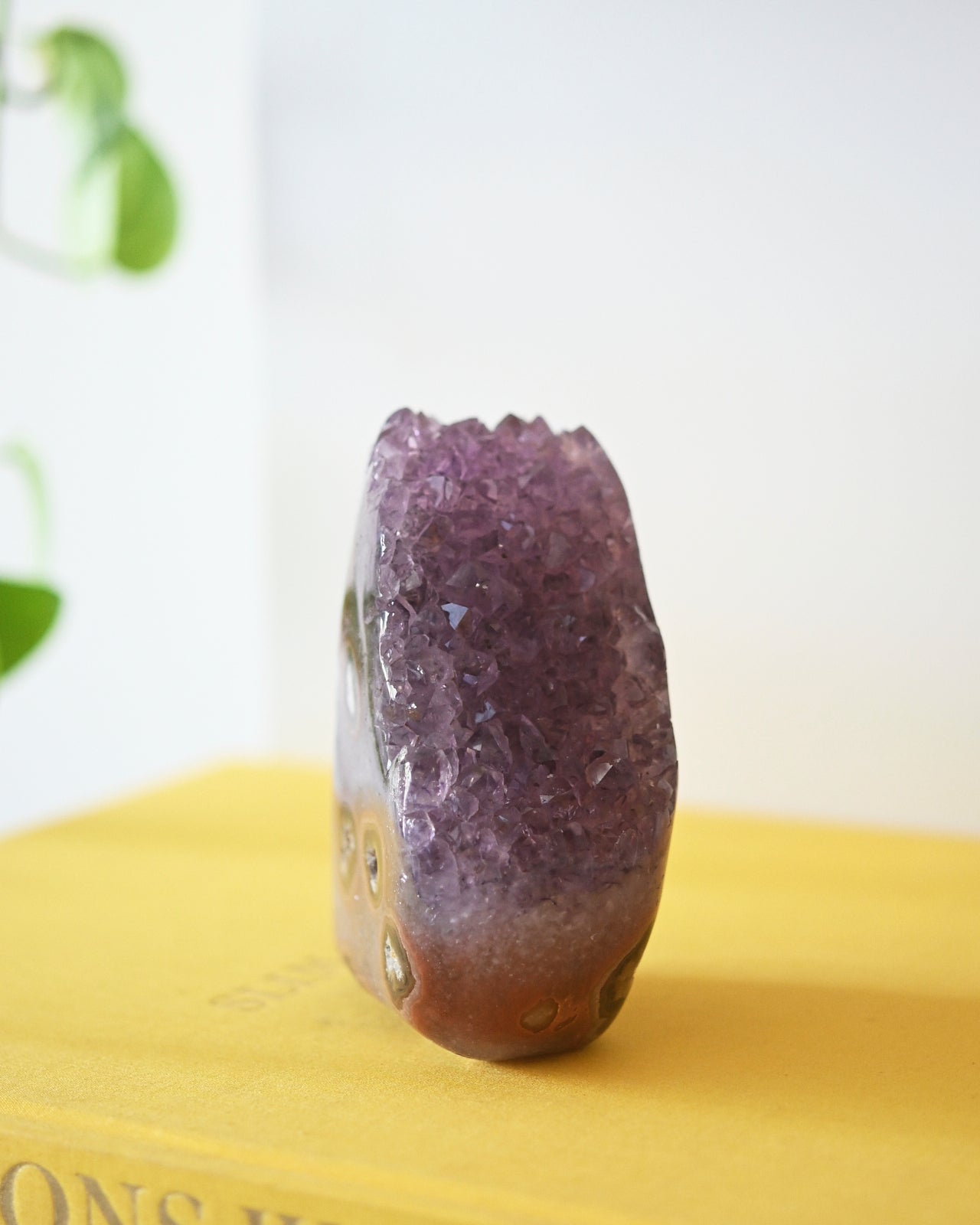Natural Amethyst Druzy Freeform Stone - 4 Inch Healing Crystal for Meditation, Home Decor & Jewelry Making | Spiritual Gifts & Yoga Accessories