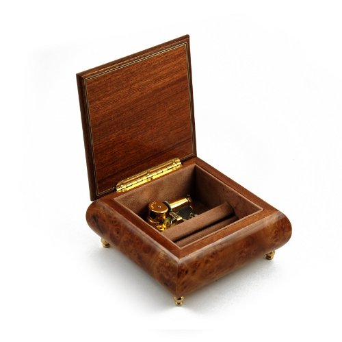 Handcrafted 30-Note Musical Jewelry Box with Ornament Frame - 25th Anniversary or Birthday Gift - Plays Fur Elise & Other Classic Songs - Perfect for Jewelry Storage & Special Occasions