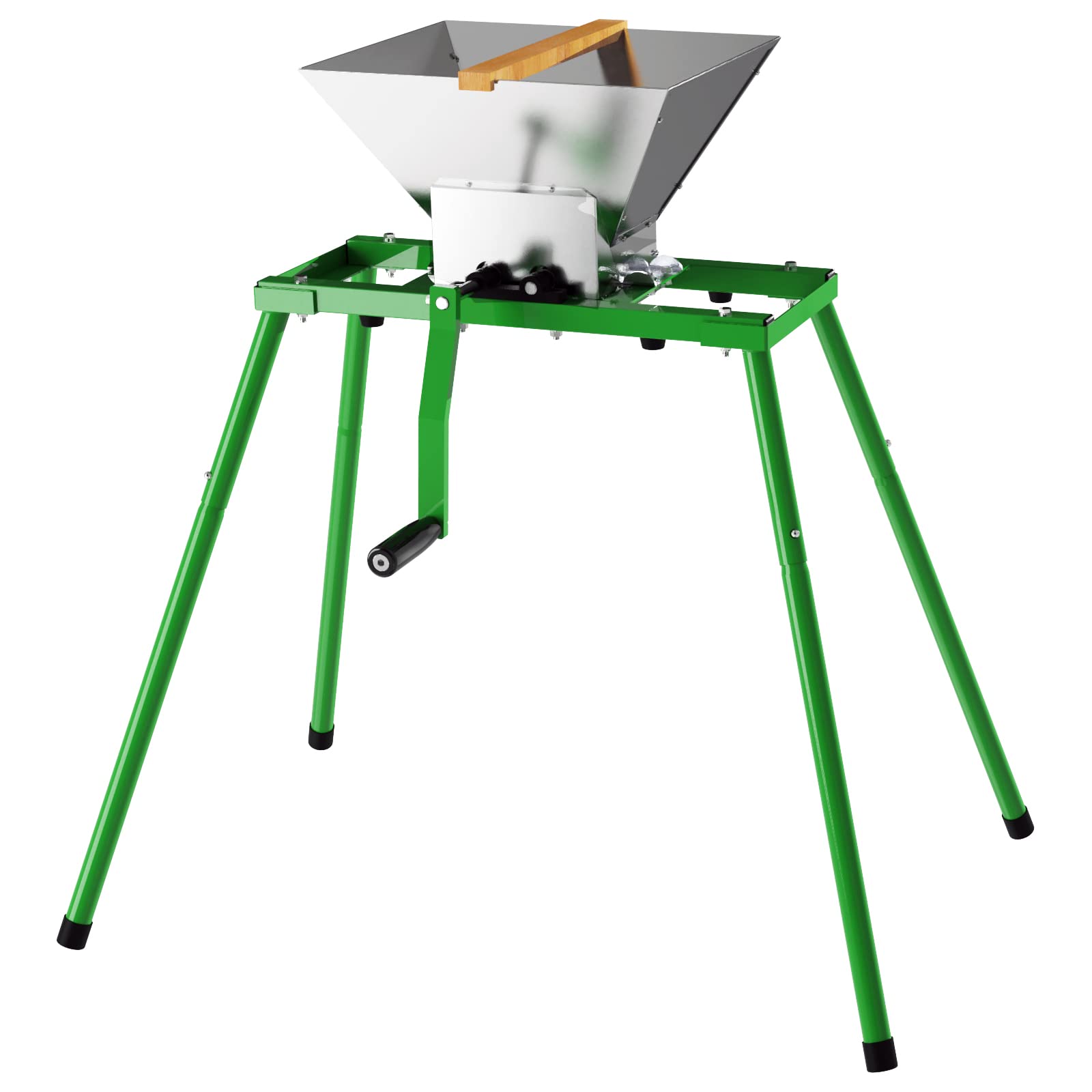 7L Manual Fruit and Apple Crusher with Stand - Portable Juicer Grinder for Wine, Cider & Juice Making - Perfect for Home Brewing, Vinegar Production & Farm Fresh Pressing