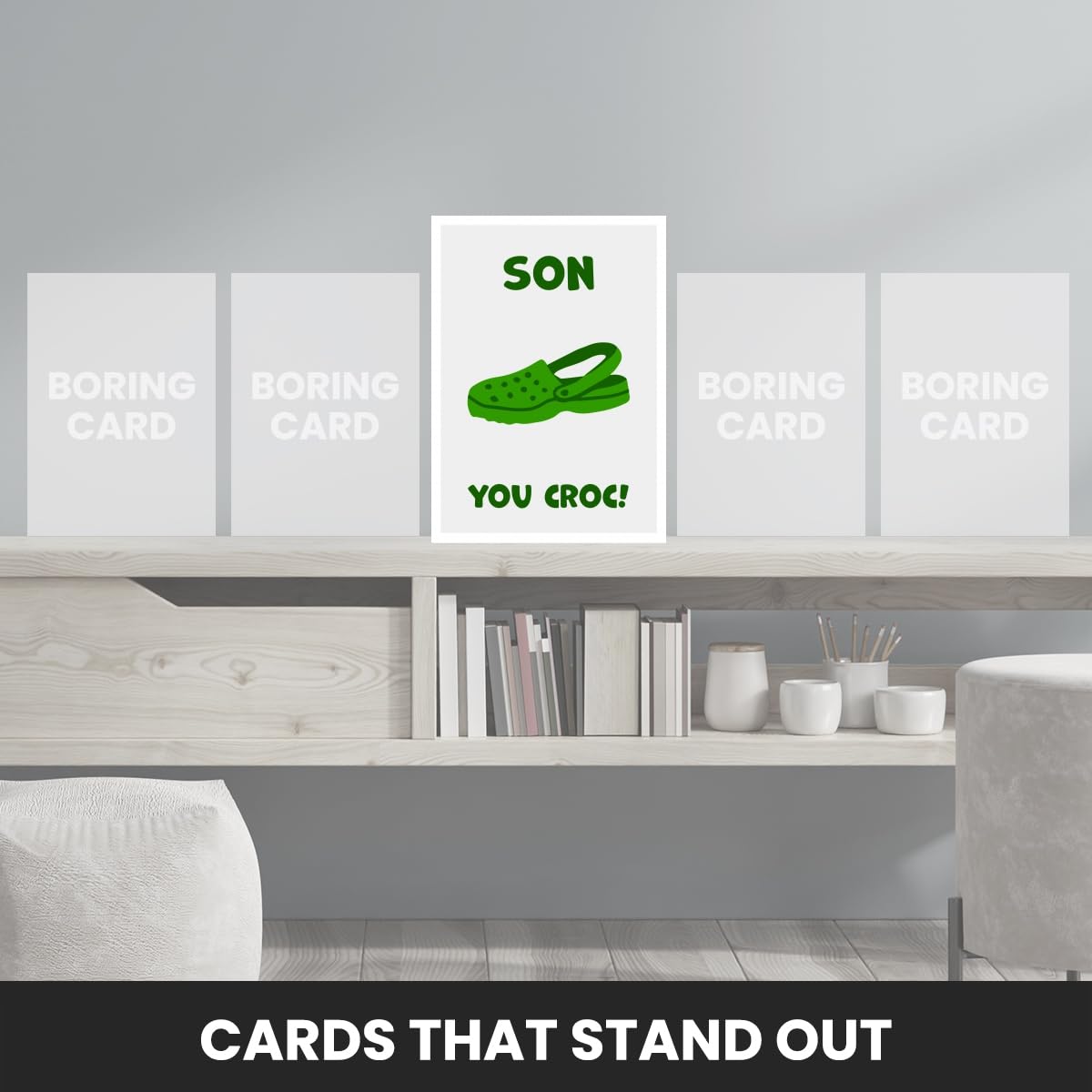 Funny Birthday Card for Son - Hilarious 'You Croc!' Design - Perfect for Teens & Adults - Great for Birthdays, Father's Day & Special Occasions