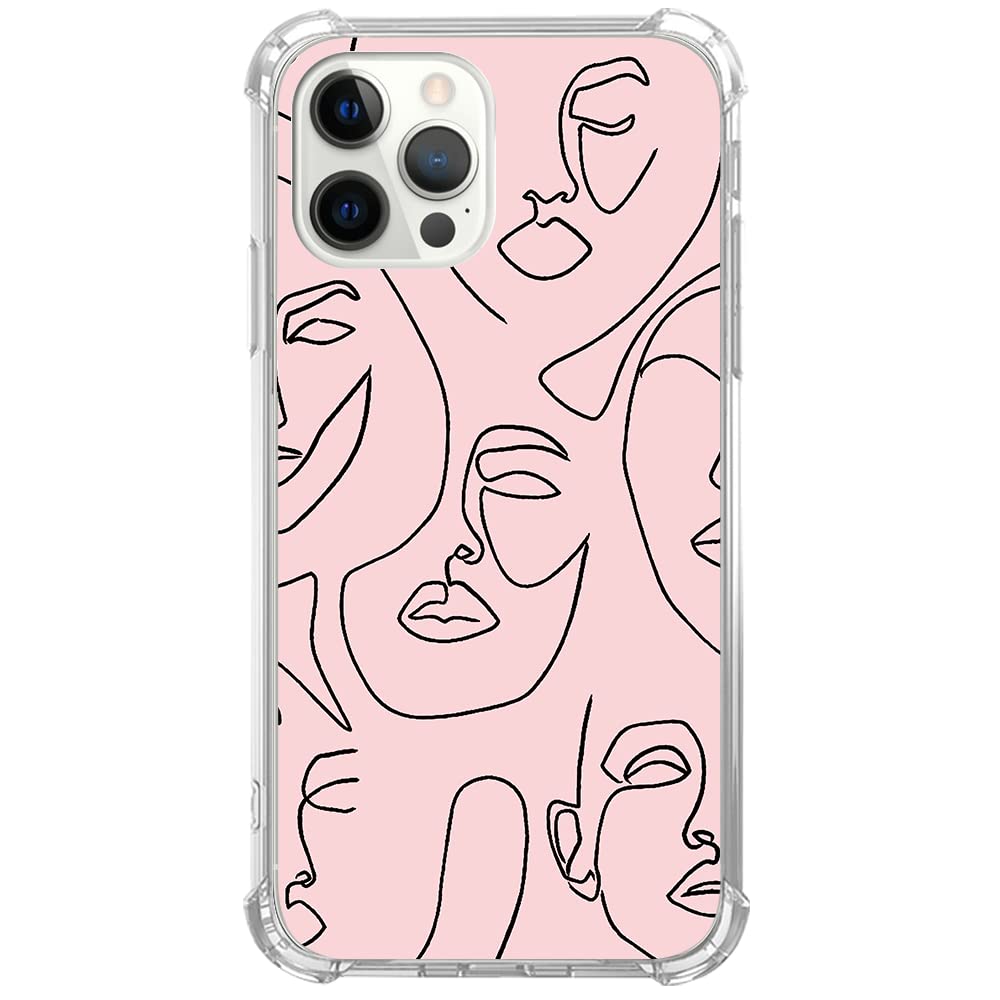 Abstract Face Art iPhone 11 Pro Max Case - Minimalist Line Design TPU Bumper Cover for Men & Women | Trendy Protective Phone Case for Daily Use, Work & Travel