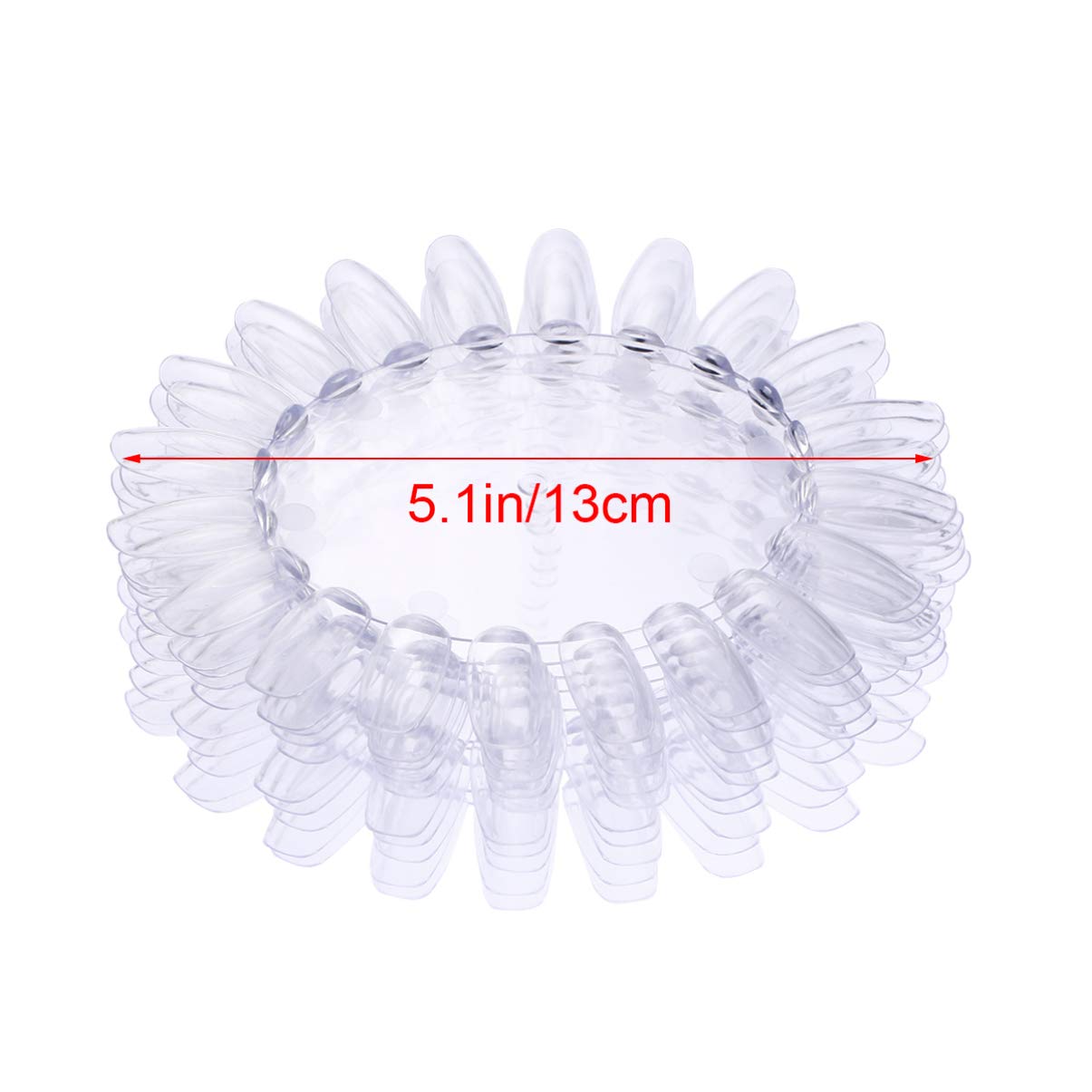 10Pcs Acrylic Nail Practice Wheels - False Nail Display Wheel for Nail Art Training, DIY Manicure & Salon Use - Transparent Nail Polish Color Samples for Beginners & Professionals (Perfect for Home Practice & Salon Demonstrations)