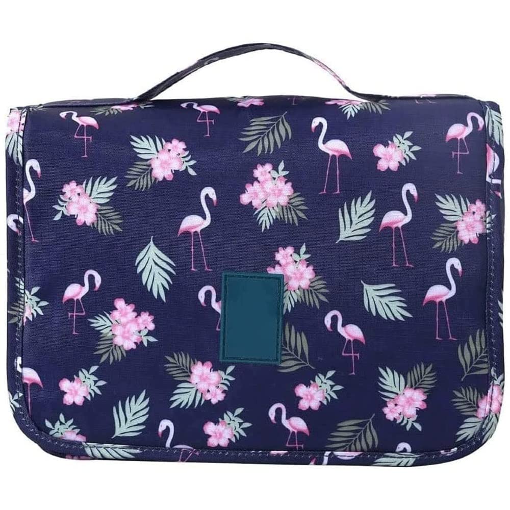 MZLXDEDIAN Large Water-Resistant Hanging Toiletry Bag for Travel - Portable Cosmetic Organizer with Hook, Fits Full-Sized Toiletries (Blue) | Perfect for Airplane, Gym, Camping & Vacation Essentials