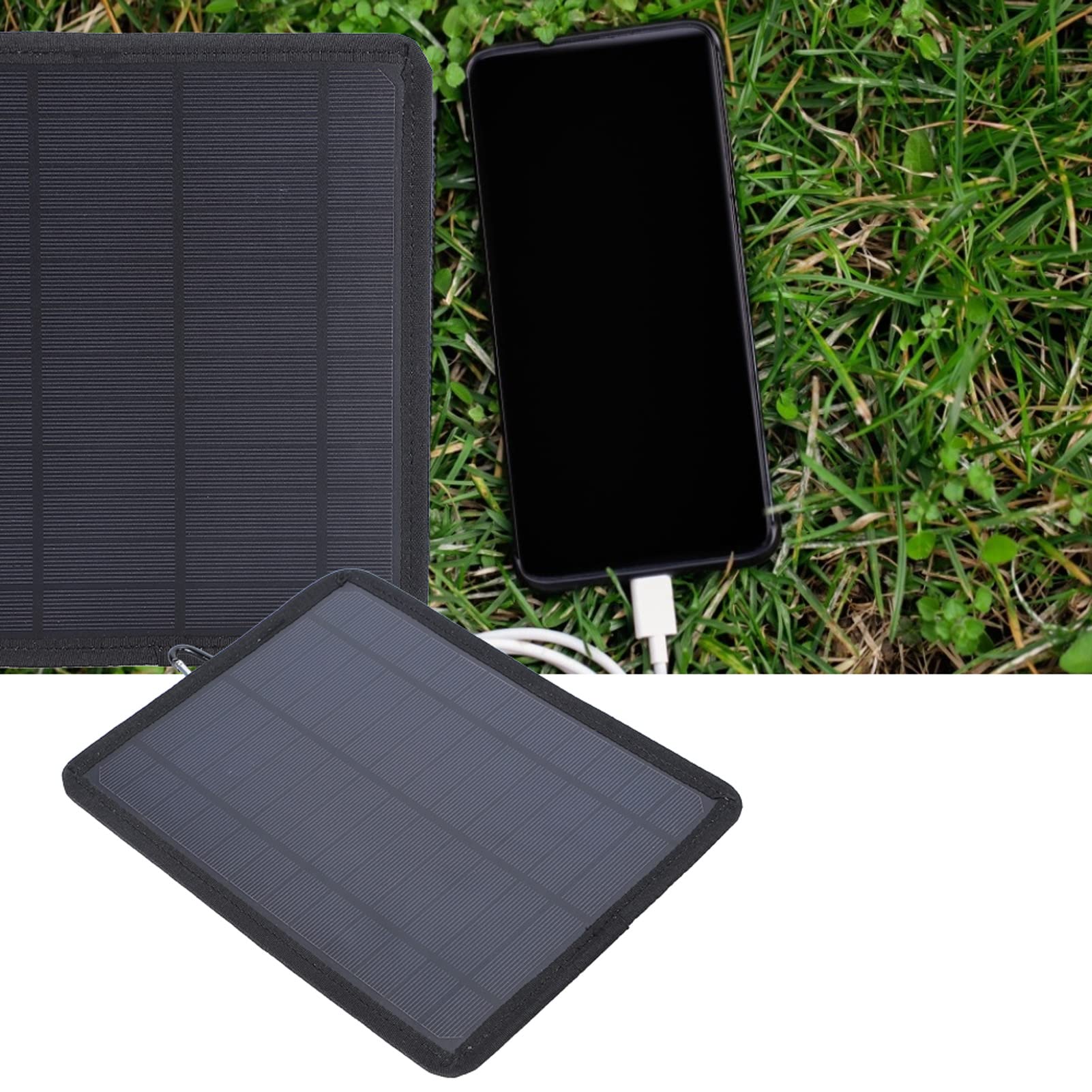 EVTSCAN 5.3W 6V Portable Solar Panel with USB Output - Compact 9x7 Inch Monocrystalline Solar Charger for Outdoor Adventures, Camping, Hiking & Emergency Power (Compatible with Smartwatches, Cameras, Phones, Laptops & LED Flashlights)