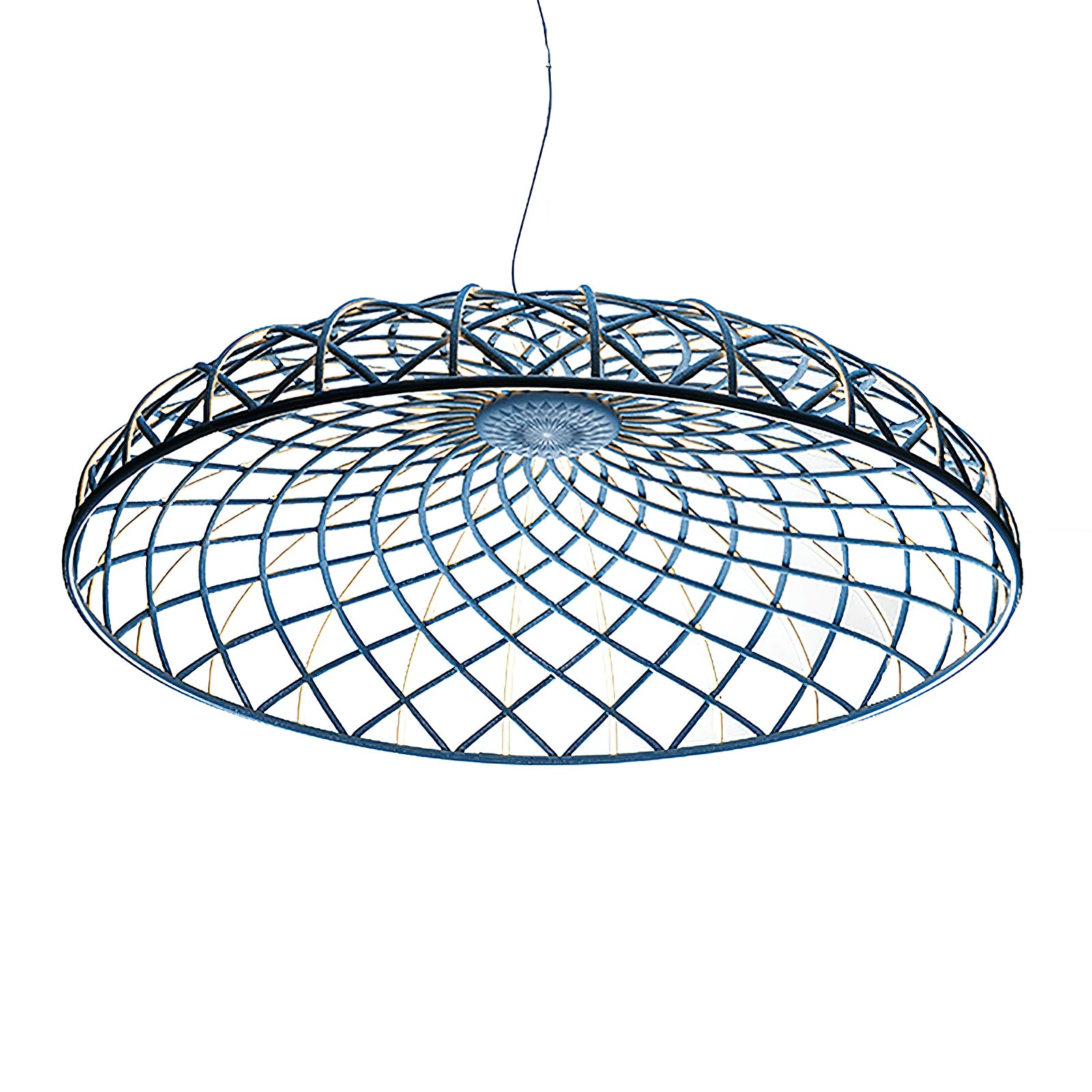 Braided Rope Round Pendant Light - Modern Farmhouse Ceiling Fixture for Kitchen, Dining Room & Bedroom Lighting