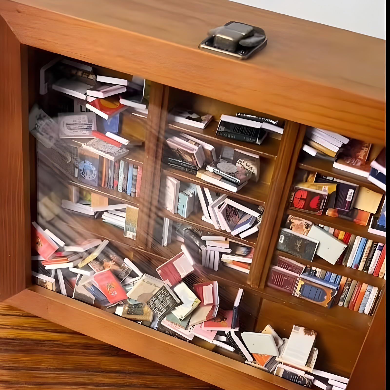 Miniature Book Matchbox Display Case Cabinet - Anxiety Relief Bookshelf for Book Lovers | Unique Home Decor & Thoughtful Gift Idea (3pcs) - Perfect for Bookshelves, Office Desks & Cozy Reading Nooks