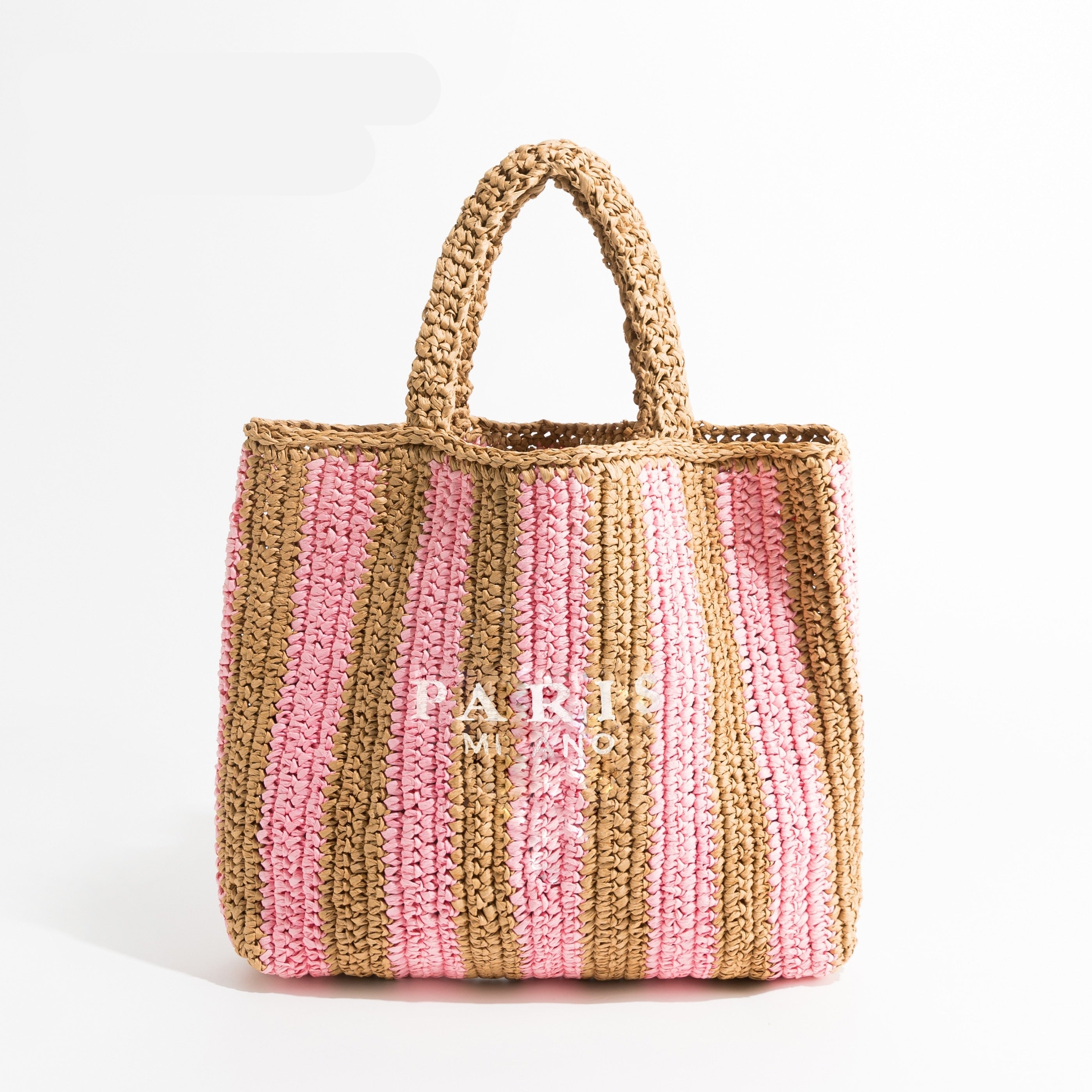 Stylish Women's Striped Straw Handbags - Trendy Summer Beach Tote for Vacation, Shopping & Outdoor Activities