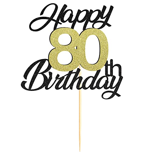 80th Cake Topper