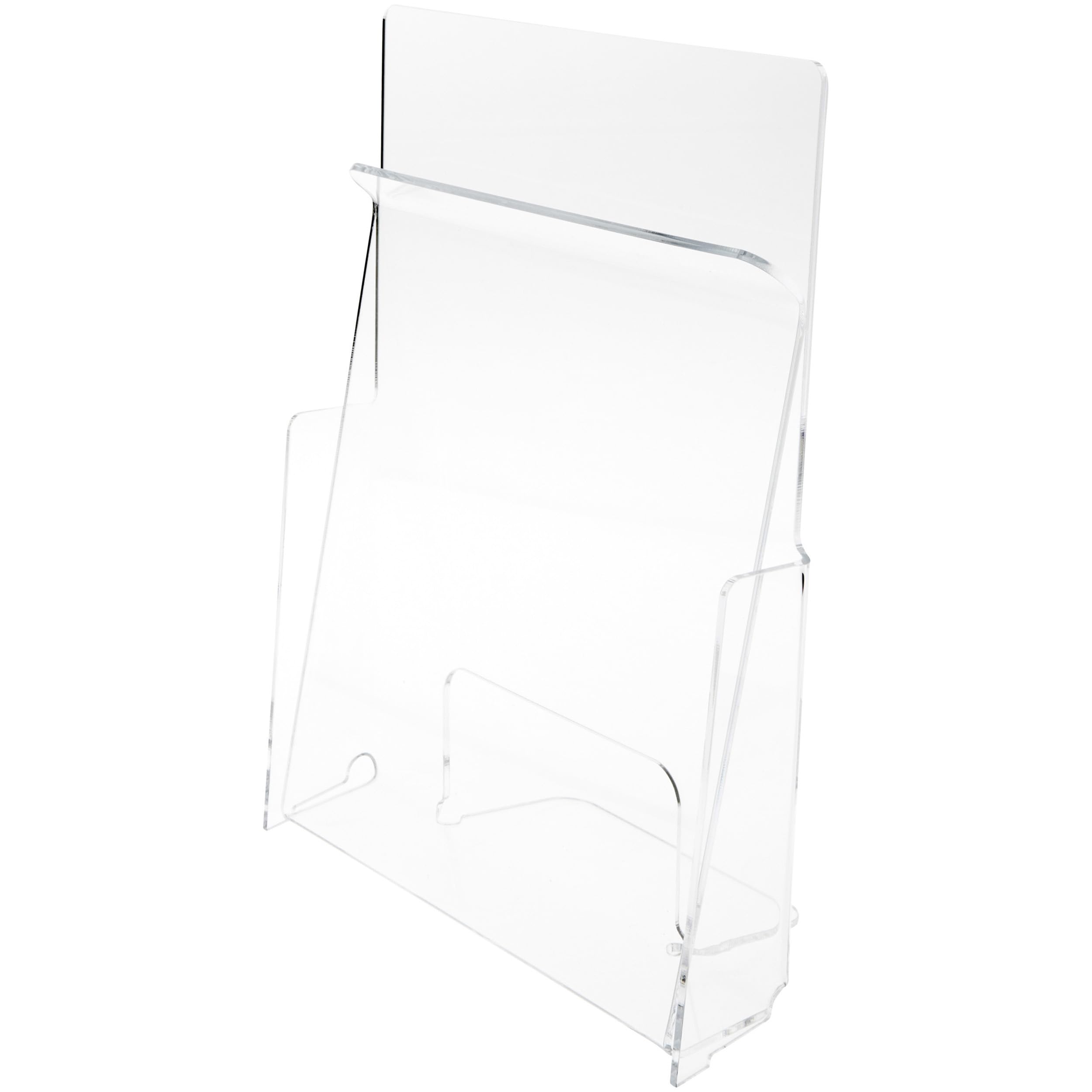 Plymor Clear Acrylic Pinch-Style Paper Literature Holder for 8.5