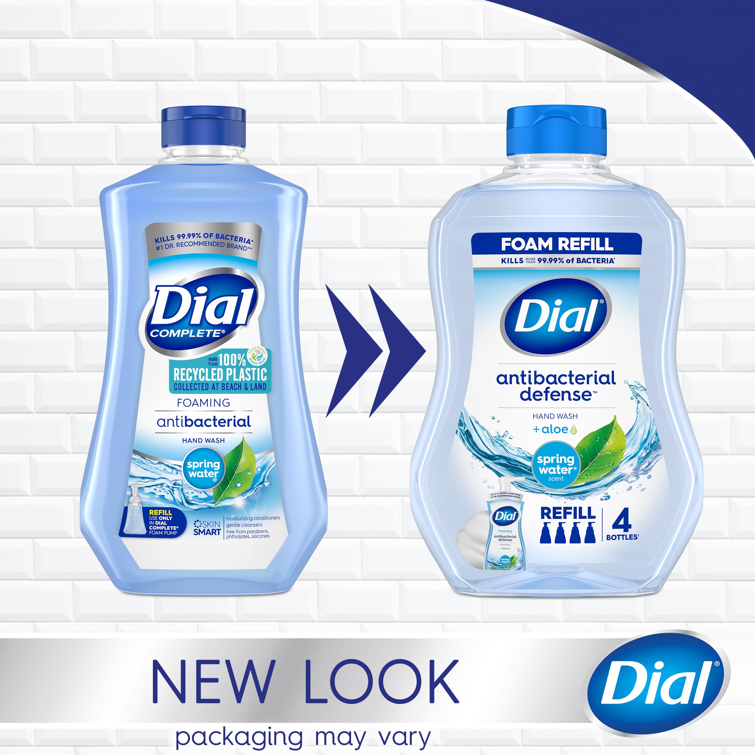 Dial Antibacterial Foaming Hand Wash Refill - Spring Water Scent, 30 Ounce (88.7 ml) | Gentle Skin Cleanser for Home, Kitchen & Bathroom | Kills 99.9% Germs