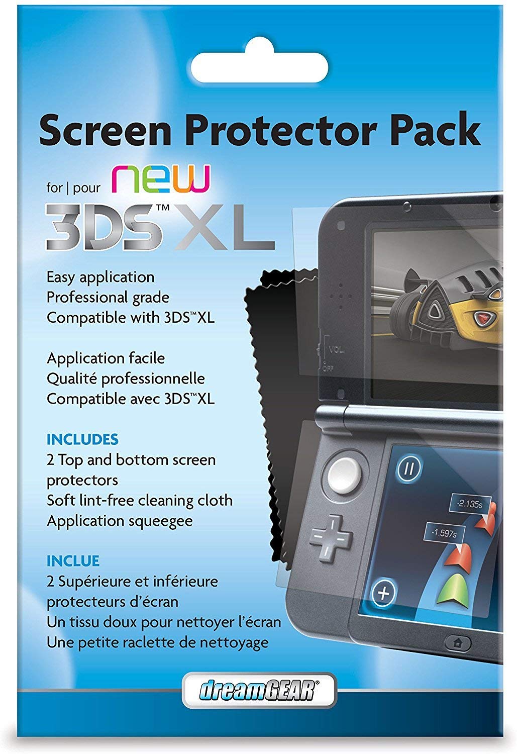 Premium Tempered Glass Screen Protector Pack for Nintendo 3DS XL - 2-Pack HD Clear Anti-Scratch Protection - Perfect for Gaming, Travel, and Everyday Use
