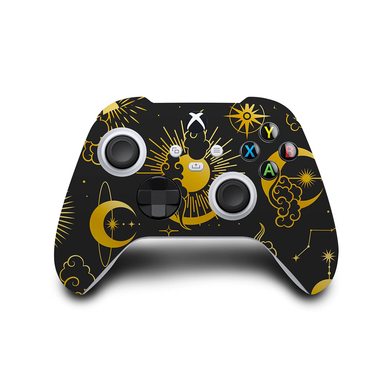 Official Haroulita Sun Moon and Stars Matte Vinyl Skin Sticker for Xbox Series S Console & Controller Bundle - Gaming Protection & Custom Design - Perfect for Gaming Setups & Personalization