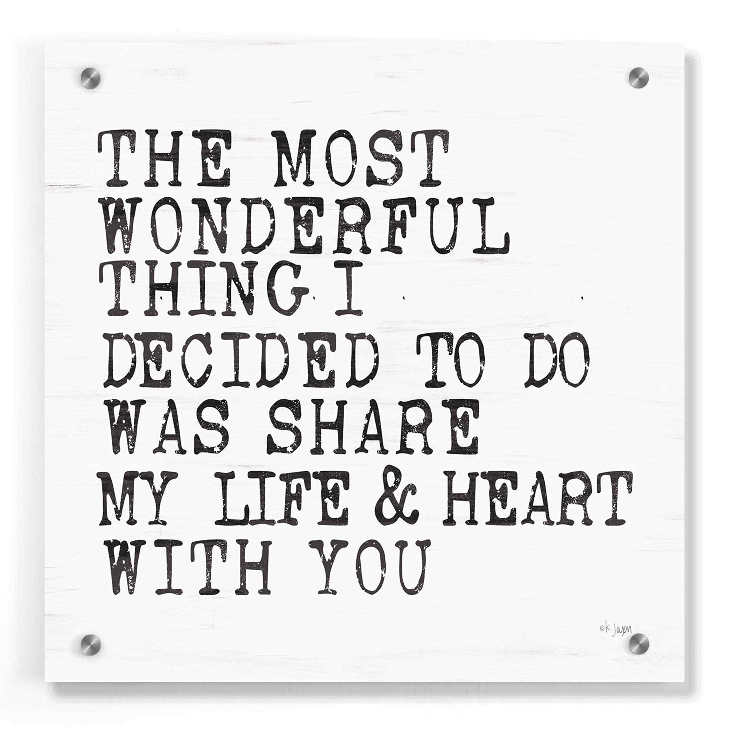 Jaxn Blvd 'The Most Wonderful Thing' Acrylic Glass Wall Art - 36x36 Inch Modern Abstract Painting for Living Room, Bedroom & Office Decor