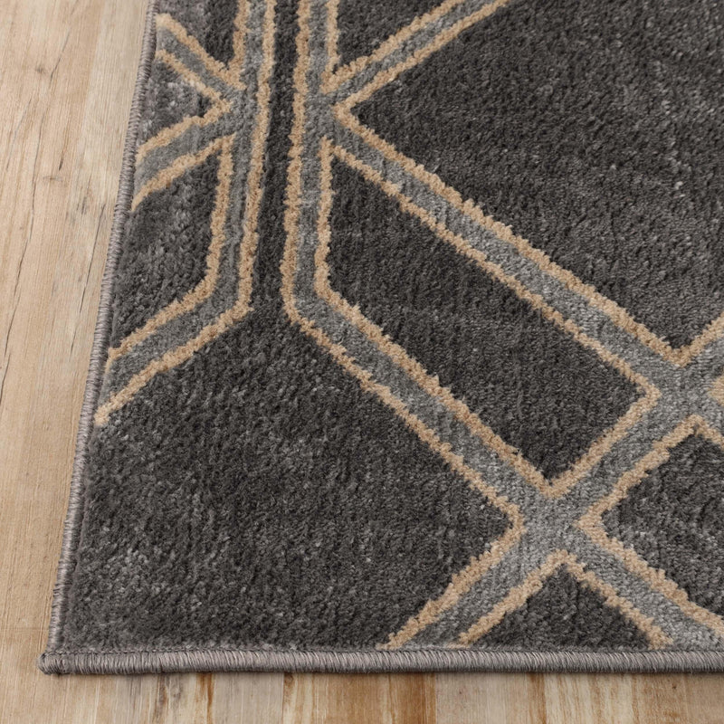 Abner Modern Medallion Indoor Area Rug - Non-Slip Living Room Carpet, Bedroom Runner Rug for Home Decor, Soft & Durable Floor Mat (5'x8', Grey) - Perfect for Living Spaces, Hallways & Entryways