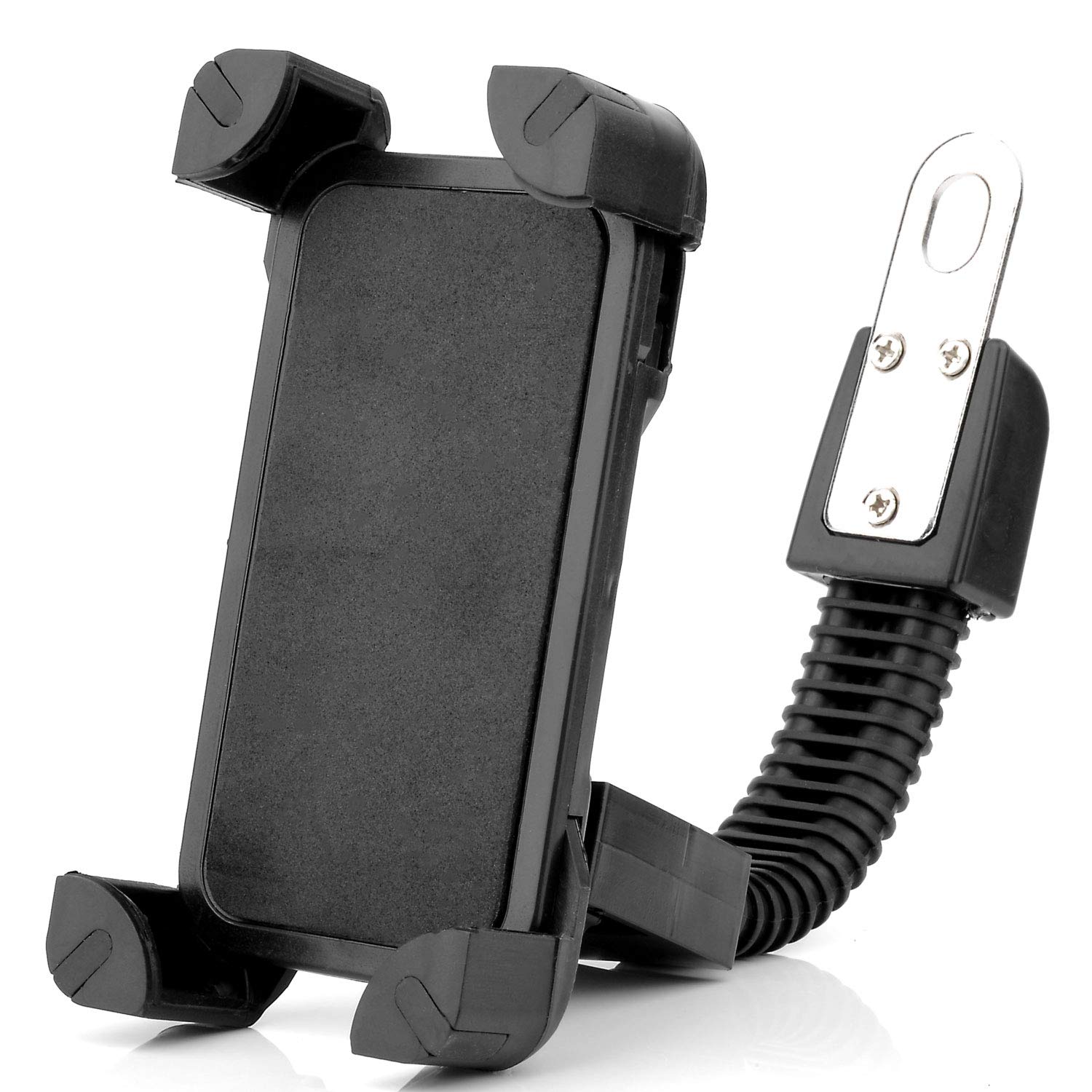 Universal Motorcycle Phone Mount Holder - 360° Rotatable Anti-Shake Phone Cradle for iPhone & Android (3.5