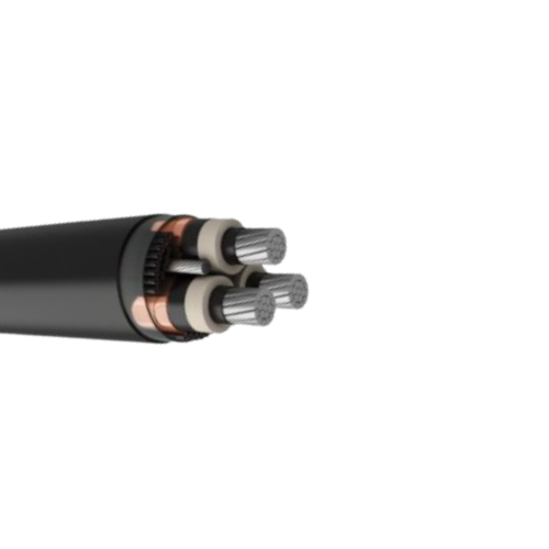 1 AWG 3C Aluminum MV-90 Tape Shielded XLPE Cable - 133% Insulation, 140 mil, 8 kV - Ideal for Underground Power Distribution & Industrial Electrical Installations
