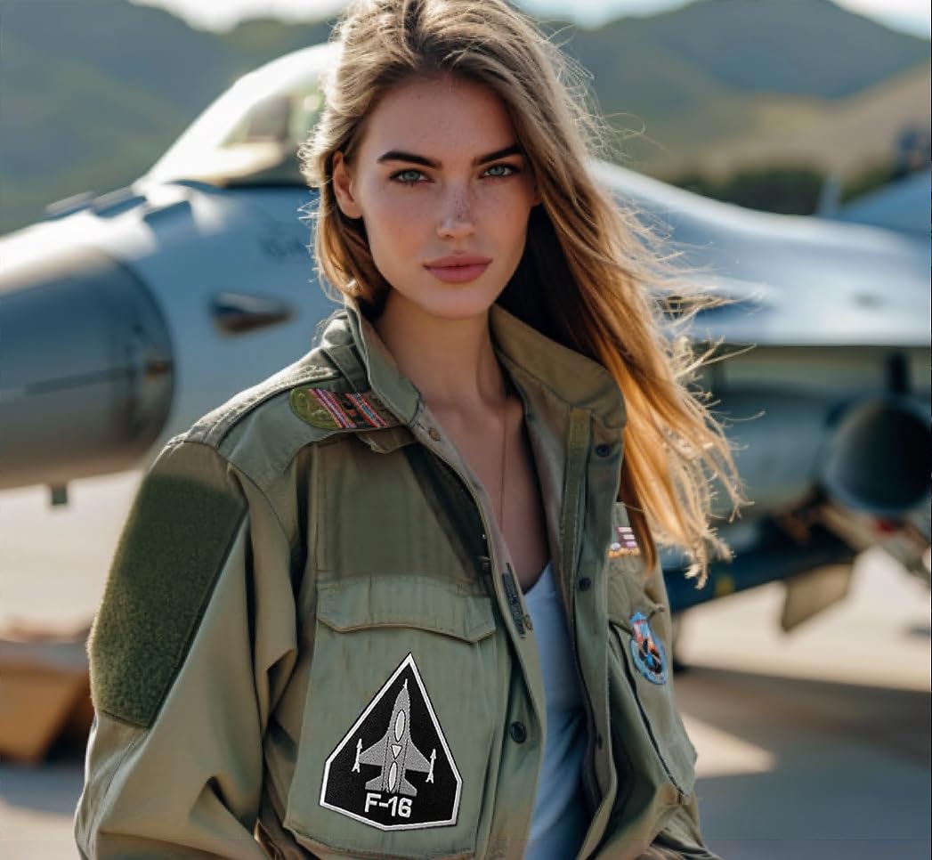 US Air Force F-16 Falcon Embroidered Iron-On Patch - Military Costume Accessory for Jackets, Hats & Bags | Perfect for Veterans Day, Air Shows & Military Enthusiasts
