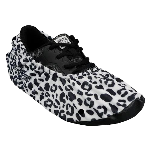 KR Strikeforce Flexx Shoe Covers - White Leopard Print Non-Slip Waterproof Shoe Protectors for Dance, Cheerleading & Sports Practice (Pair) | Perfect for Gym, Stage Performances & Outdoor Activities