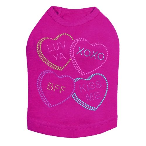 Sweet Candy Conversation Hearts #2 Tank Top - Multiple Colors for Valentine's Day, Party & Casual Wear