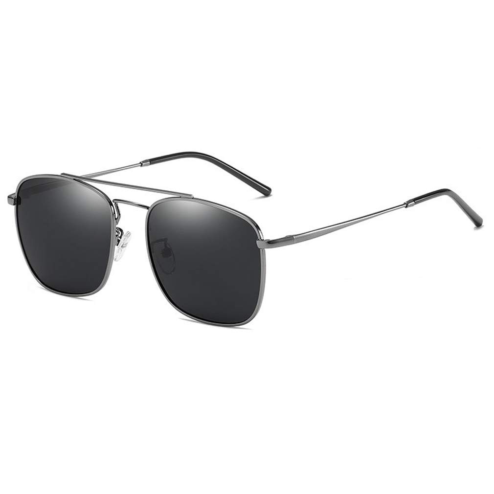 PLOPLO 55mm Square Polarized Sunglasses for Men - UV Protection, Classic Retro Style - Perfect for Driving, Fishing & Outdoor Activities
