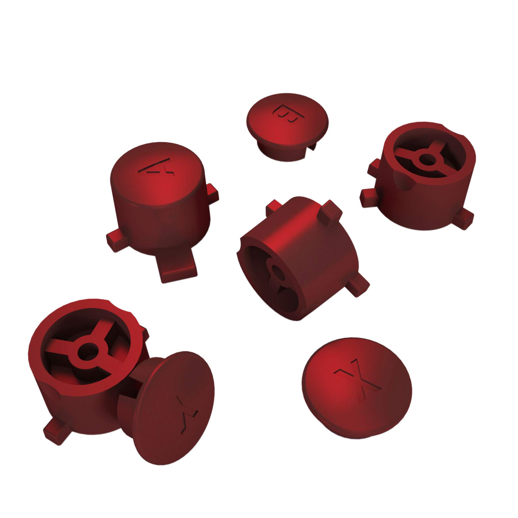 eXtremeRate Scarlet Red Interchangeable ABXY Buttons for Nintendo Switch Pro Controller - DIY Replacement Buttons Kit for NS Pro Controller (Controller Not Included) - Perfect for Gaming Enthusiasts & Custom Mods