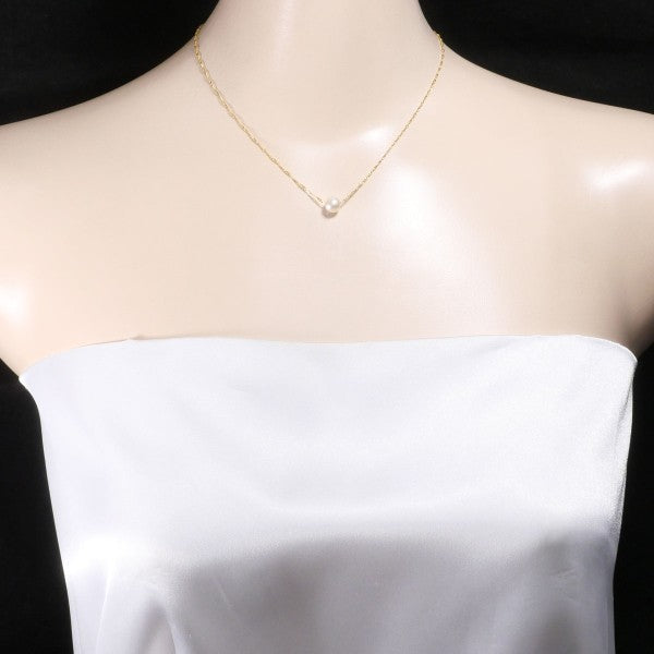 18K Yellow Gold Pearl Necklace for Women - Elegant Bridal Jewelry & Wedding Gift - Perfect for Anniversaries, Date Nights and Special Occasions
