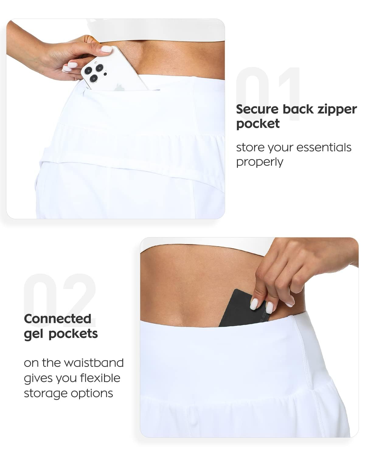 GYM RAINBOW Women's High Waisted Workout Shorts - Lightweight Quick Dry Running Shorts with Pockets for Yoga, Gym & Outdoor Activities