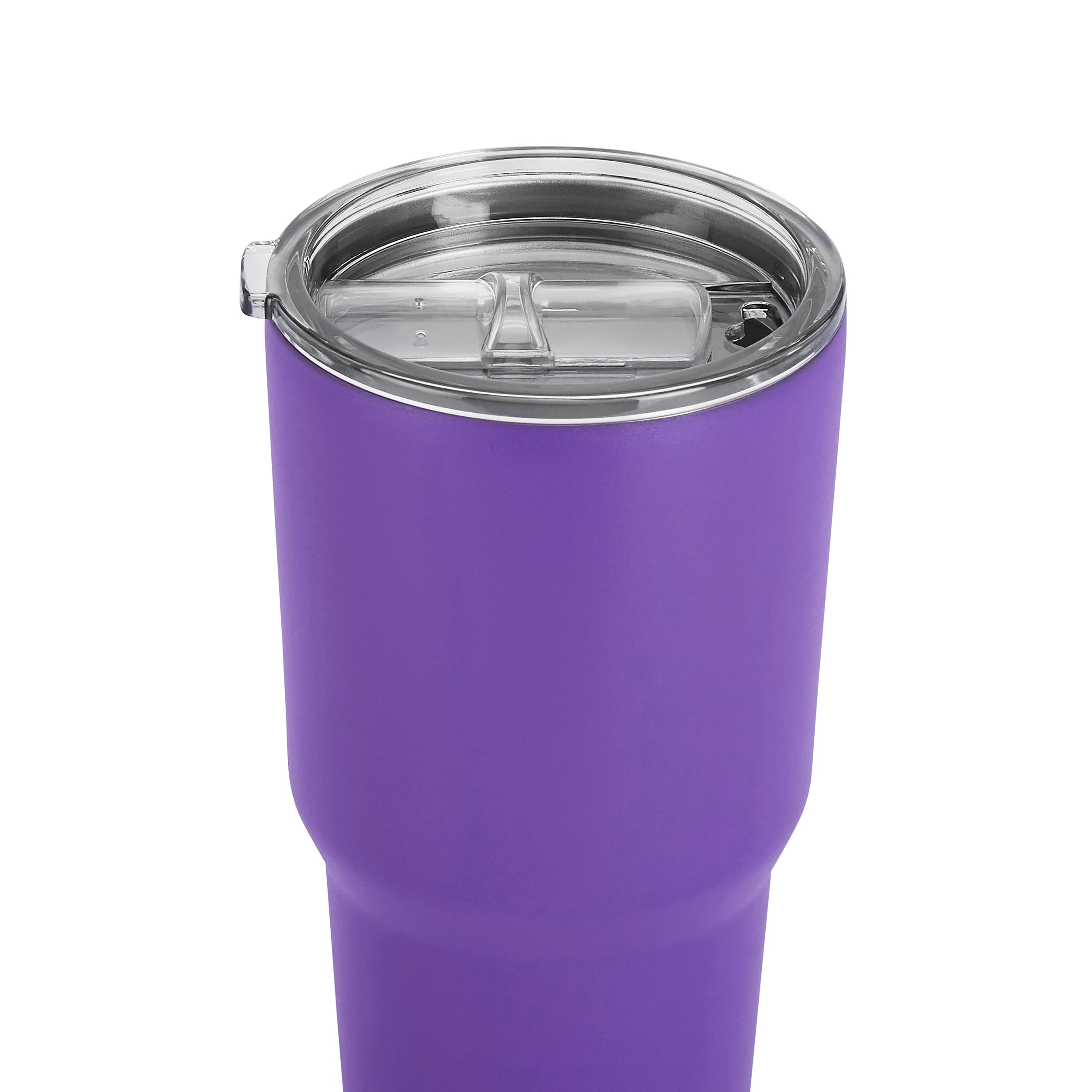 Makerflo 30 oz Purple Powder Coated Tumbler - 25 Pack with Lids & Straws | Laser Engravable, UV DTF, Epoxy & Vinyl Ready | Perfect for DIY Gifts, Customization & Personal Projects | Great for Office, Gym, Travel & Outdoor Activities