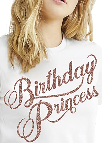 Birthday Princess - Rose Gold Flourish (White)