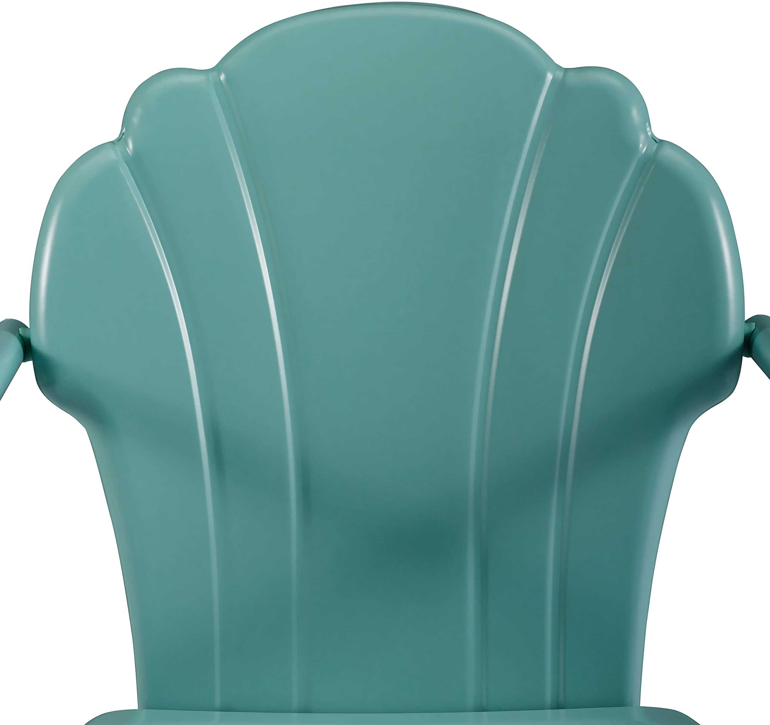 **Crosley Furniture Tulip 2-Piece Outdoor Chair Set - Retro Metal Patio Dining Chairs for Porch, Deck, Balcony - Pastel Blue Satin Finish - Perfect for Garden, Poolside & Backyard Relaxation**