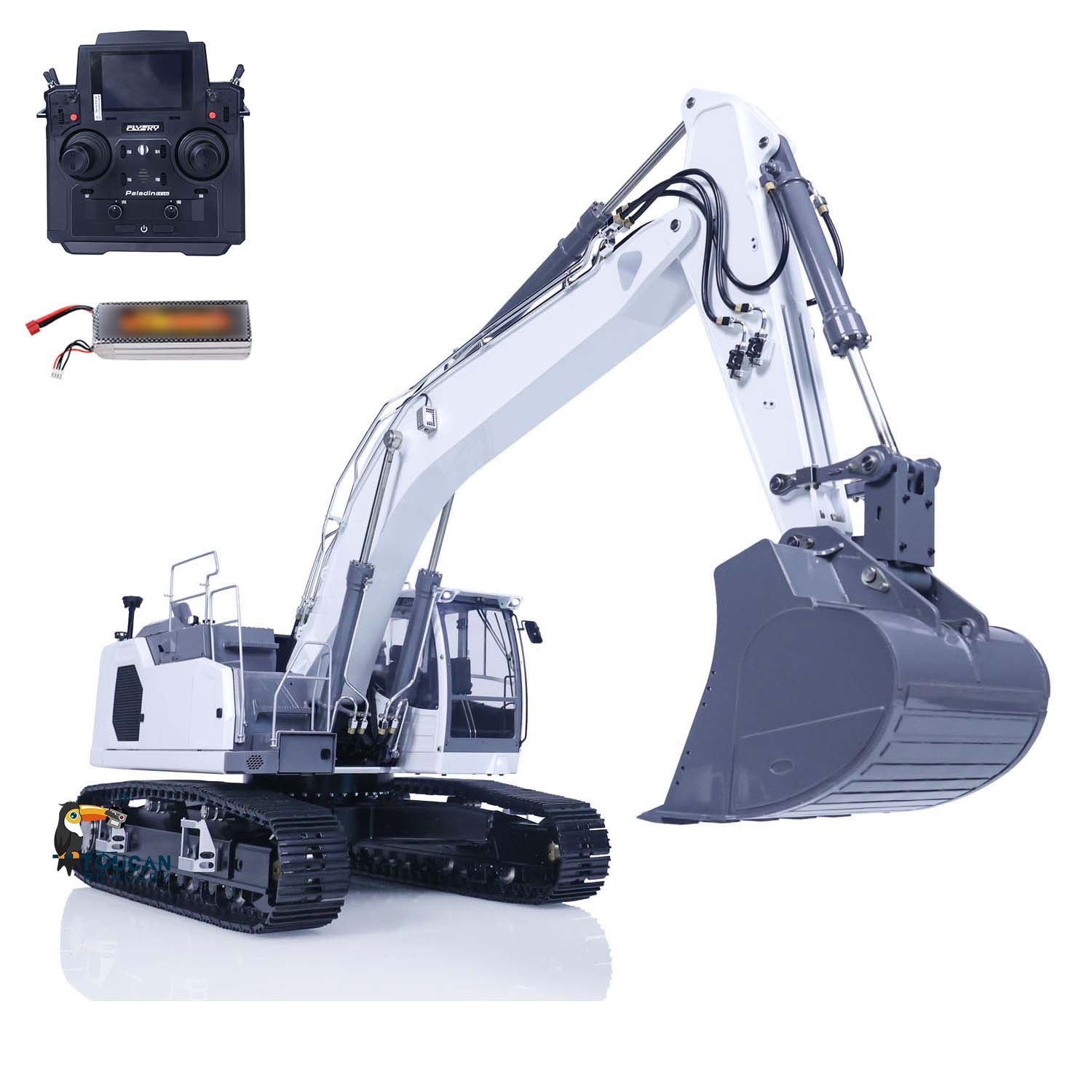1/14 Scale LESU 945 Metal Hydraulic RC Excavator - Wireless Radio Control Construction Toy with 7CH Valve & LED Lights - Perfect for Adults & Kids Outdoor Play, Construction Site Simulation & RC Hobby Enthusiasts