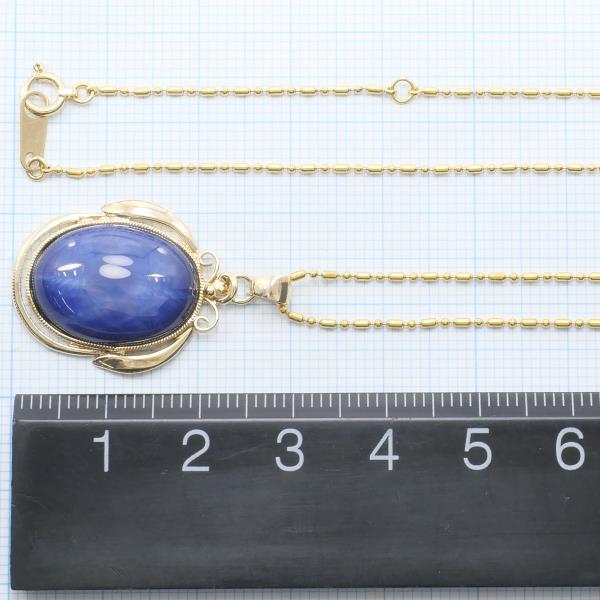 18K Yellow Gold Synthetic Star Sapphire Necklace for Women - Elegant & Durable Jewelry Gift for Birthday, Anniversary & Special Occasions