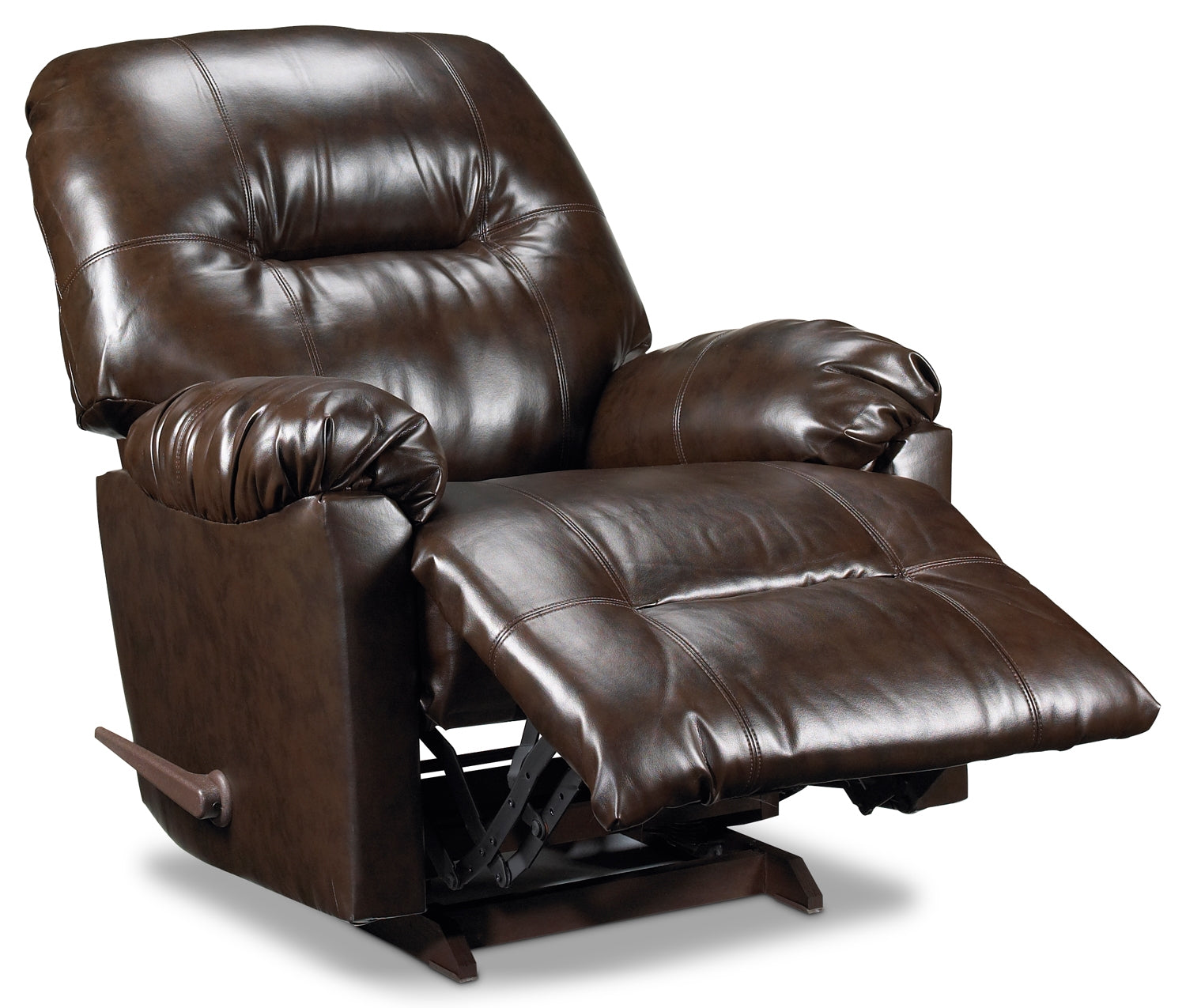 Briar Rocker Recliner Chair - Brown Leather Power Lift Recliner for Living Room, Elderly Comfort & Relaxation | Perfect for Home Theater, Nursing & Senior Care