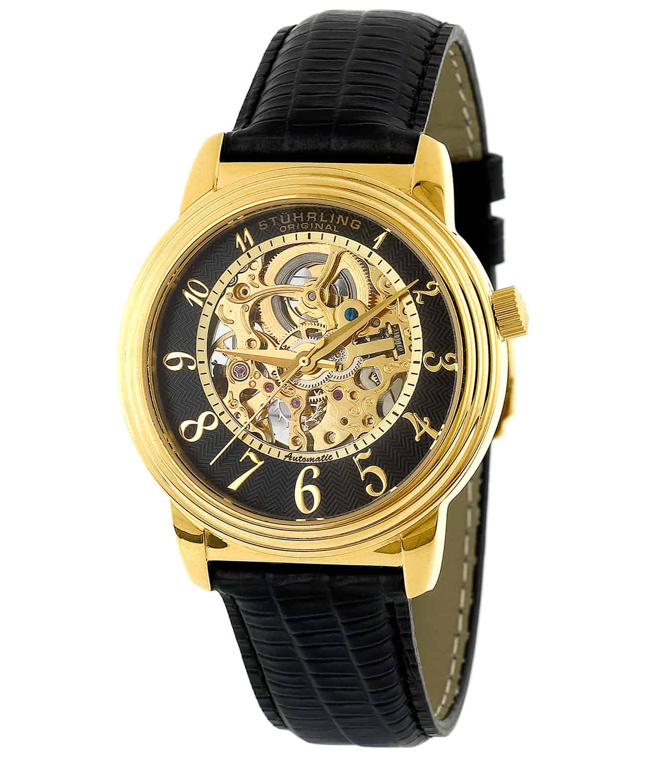 Silver Dial / Rose Case / Black Leather Strap Tang Buckle