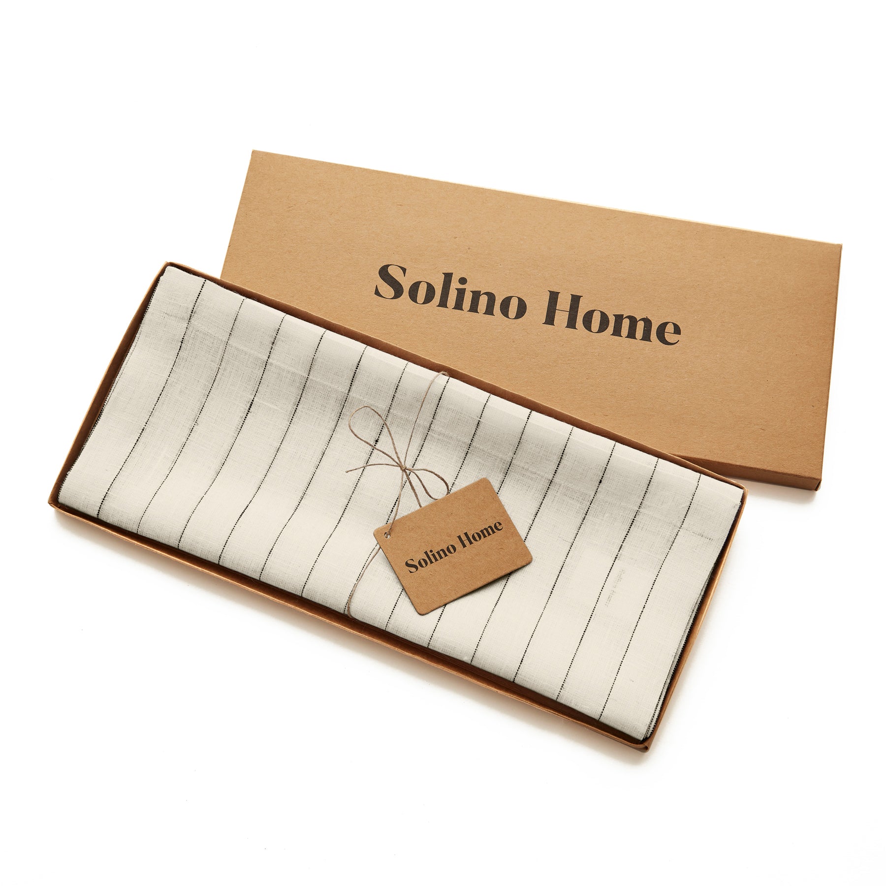 Elegant Pinstripe Table Runner - 16 Inch & 18 Inch Wide - Perfect for Dining Tables, Weddings & Holiday Decor