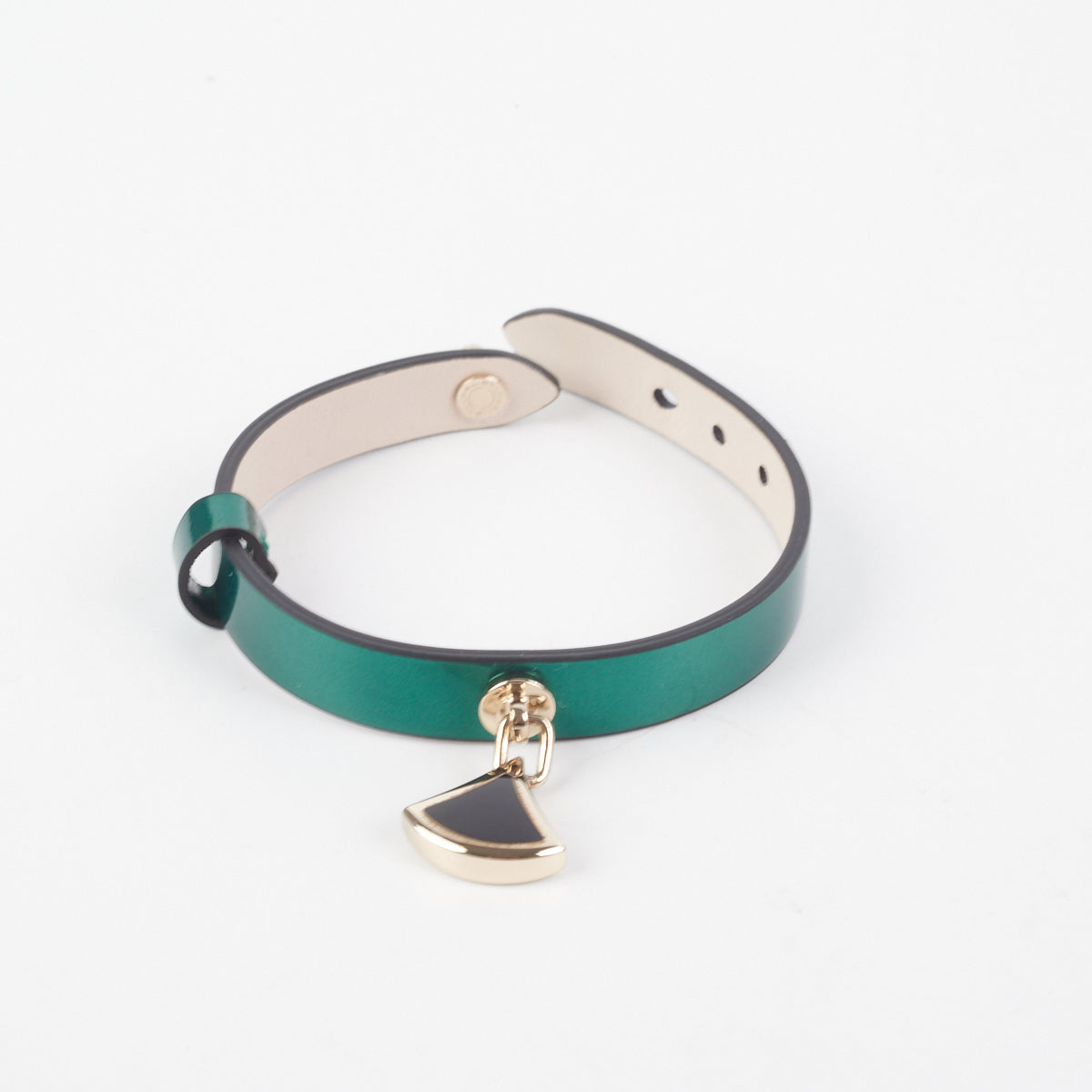 Bvlgari Metallic Emerald Green Bracelet - Size 15 & 16 - Luxury Fashion Jewelry for Women, Perfect for Parties, Weddings & Special Occasions