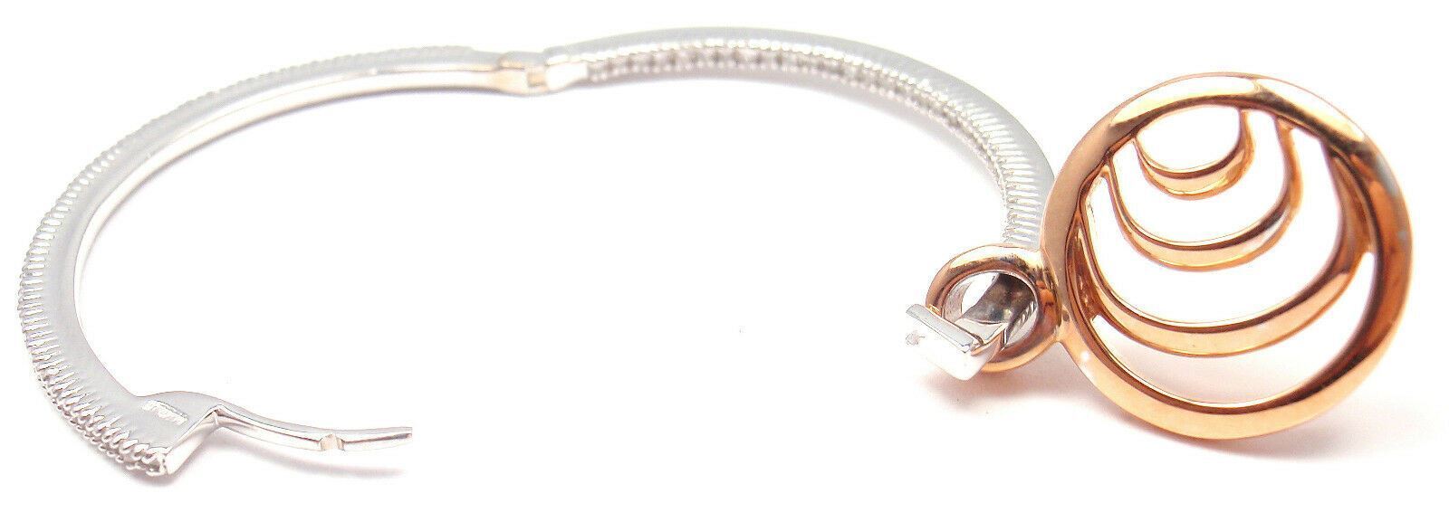 Authentic Damiani 18k Rose Gold & White Gold Diamond Hoop Earrings for Women - Luxury Italian Jewelry for Weddings, Parties & Special Occasions